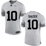 NCAA Ohio State Buckeyes Men's #10 Ryan Shazier Gray Nike Football College Jersey QRC7045LZ